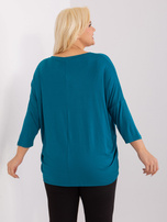 Hurt Morska damska bluzka plus size z dekoltem V 