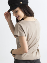 Dark beige Circle t-shirt.