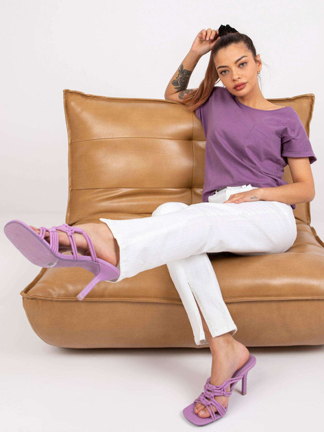 Fioletowy bawełniany t-shirt na co dzień Ventura MAYFLIES