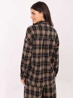 Beżowa flanelowa koszula w kratę