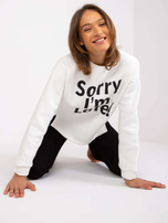 Ecru dresowa bluza z napisami Francisco