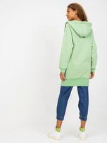 Hurt Jasnozielona długa rozpinana bluza basic z kieszeniami RUE PARIS  