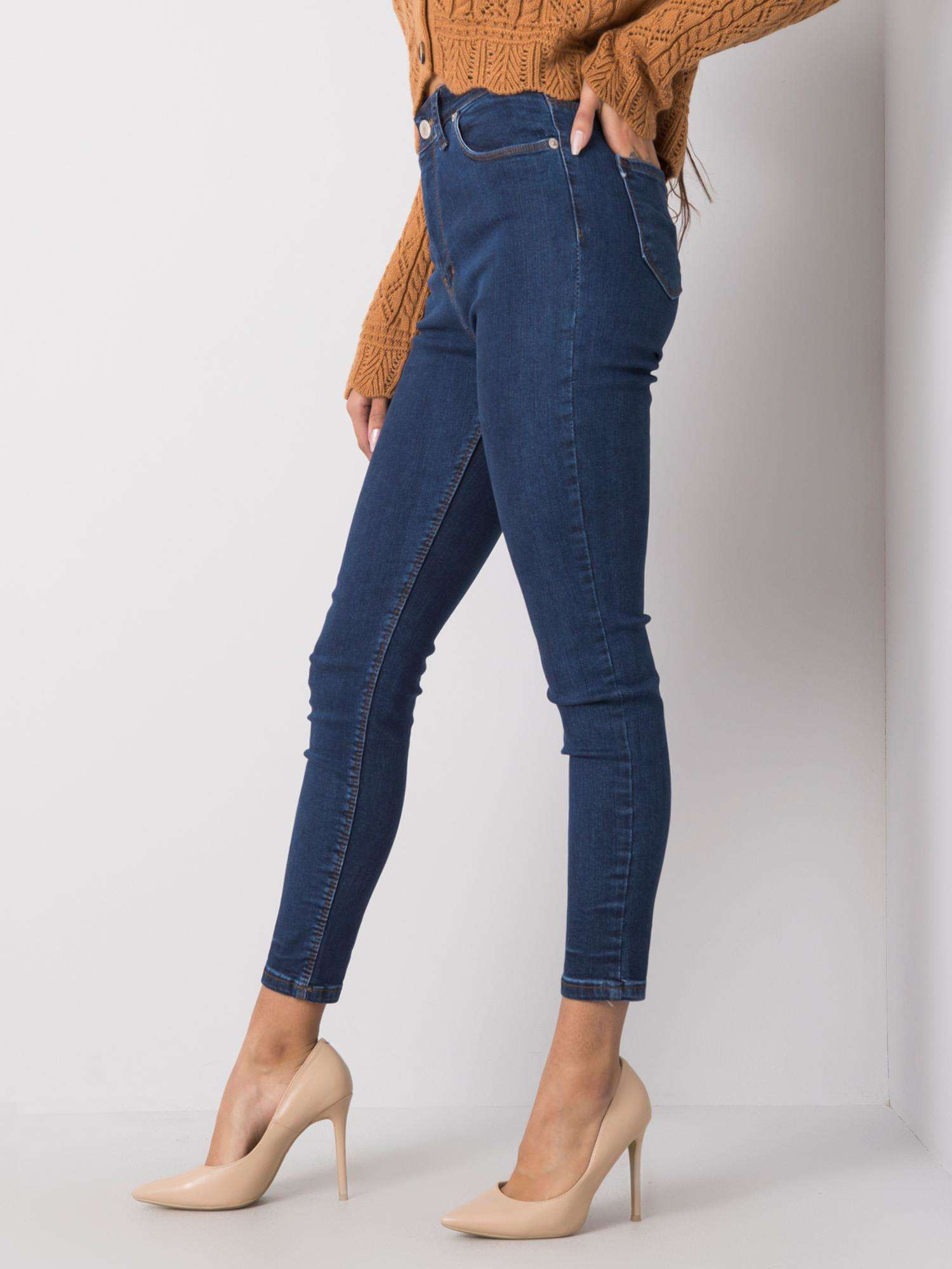 Niebieskie jeansy damskie Kayla RUE PARIS
