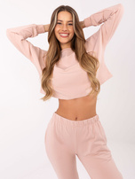 Brudnoróżowy damski komplet z bawełny Monica RUE PARIS 