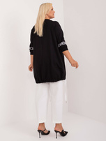 Hurt Czarna długa bluzka plus size z rękawem 3/4