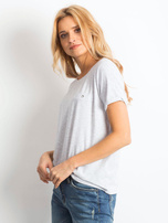 Jasnoszary melanżowy t-shirt Transformative