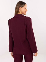 Bordowa marynarka z zapięciem na guzik RUE PARIS