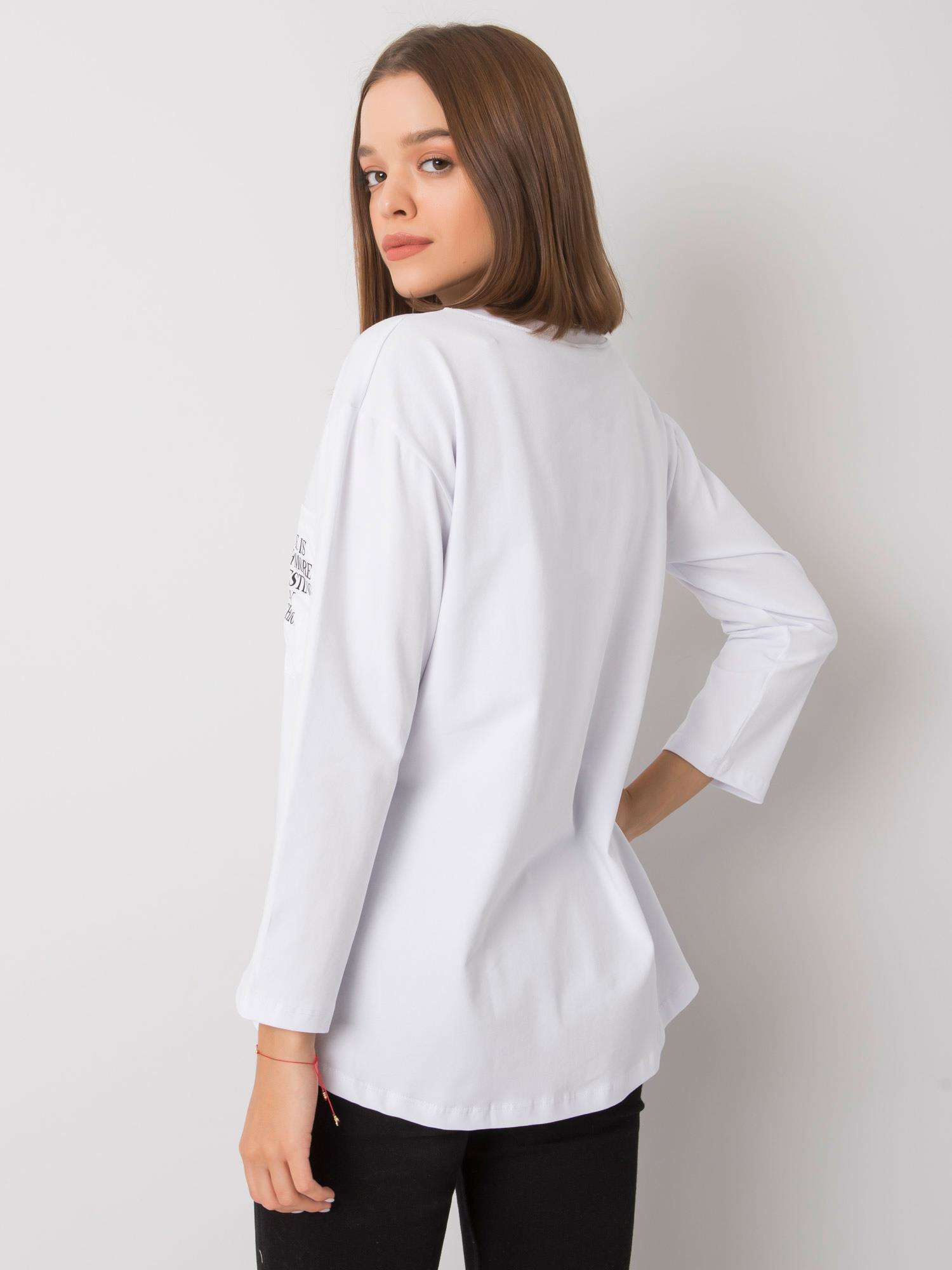 Weiße Bluse mit Tasche Tianna.