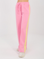 Różowy dresowy komplet z bluzą w serduszka RUE PARIS 