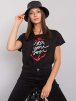 Schwarzes T-Shirt mit Druck Silva.