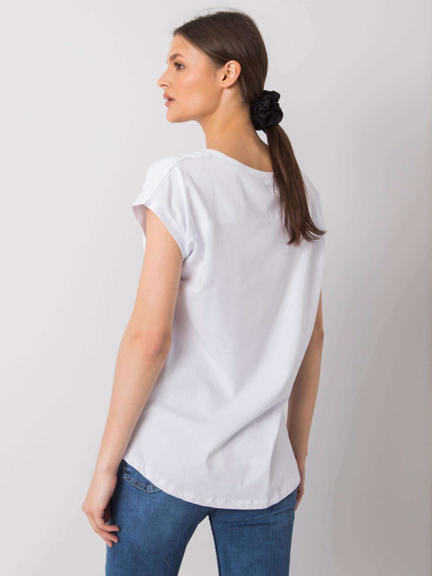 Biały t-shirt z nadrukiem Hollis