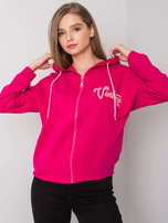 Fuksjowa rozpinana bluza z kapturem Diane