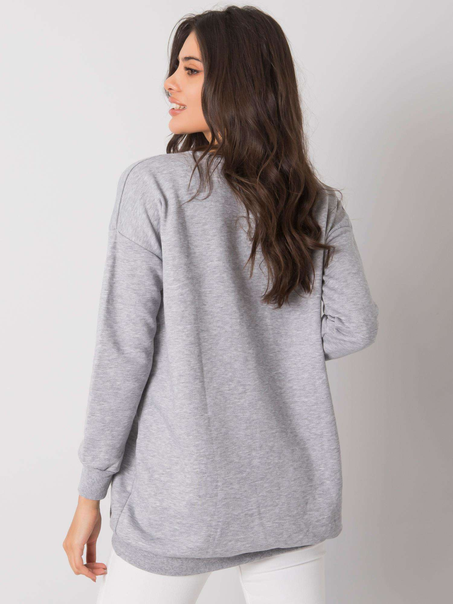 Grey melange kangaroo sweatshirt Amalfi RUE PARIS