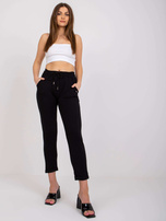 Schwarze Basic-Sweatpants aus Baumwolle Aprilia.