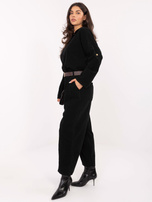 Czarna rozpinana koszula ze sztruksu