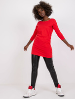 Czerwona bawełniana tunika basic z kieszeniami Canaria MAYFLIES