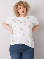 Weiße Bluse in Übergröße Sabina.