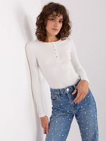 Hurt Ecru Bluse mit dekorativen Knöpfen BASIC FEEL GOOD.