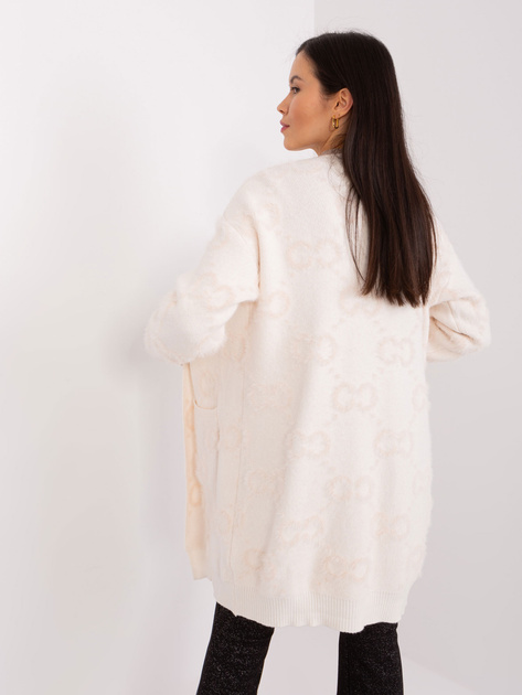 Hurtownia Jasnobeżowy kardigan damski z wiskozą