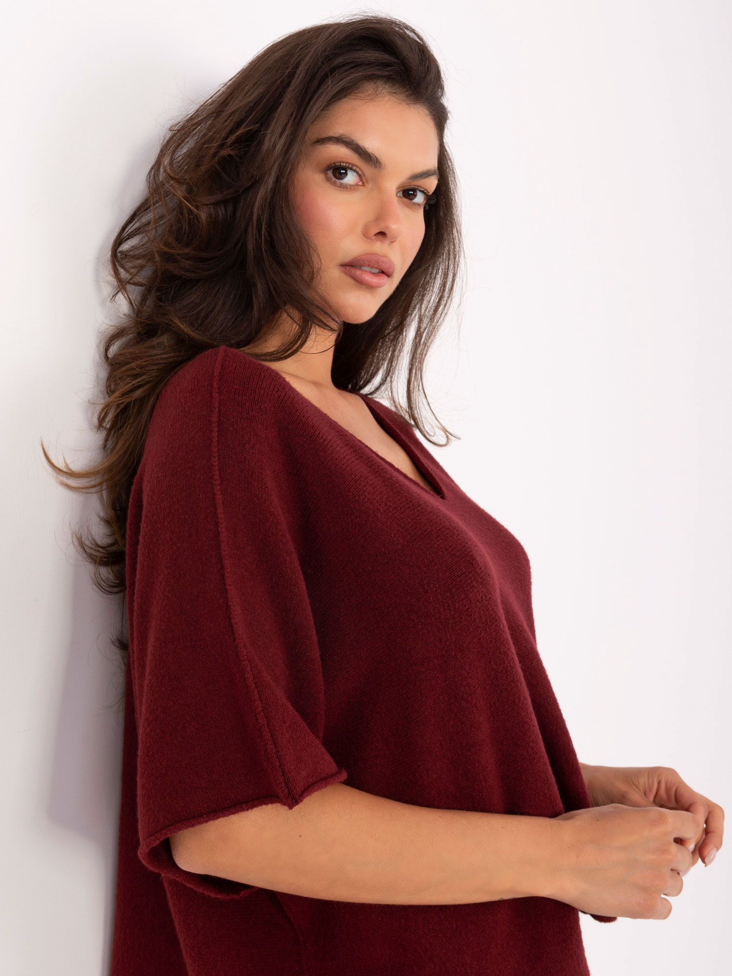 Sweter bordowy