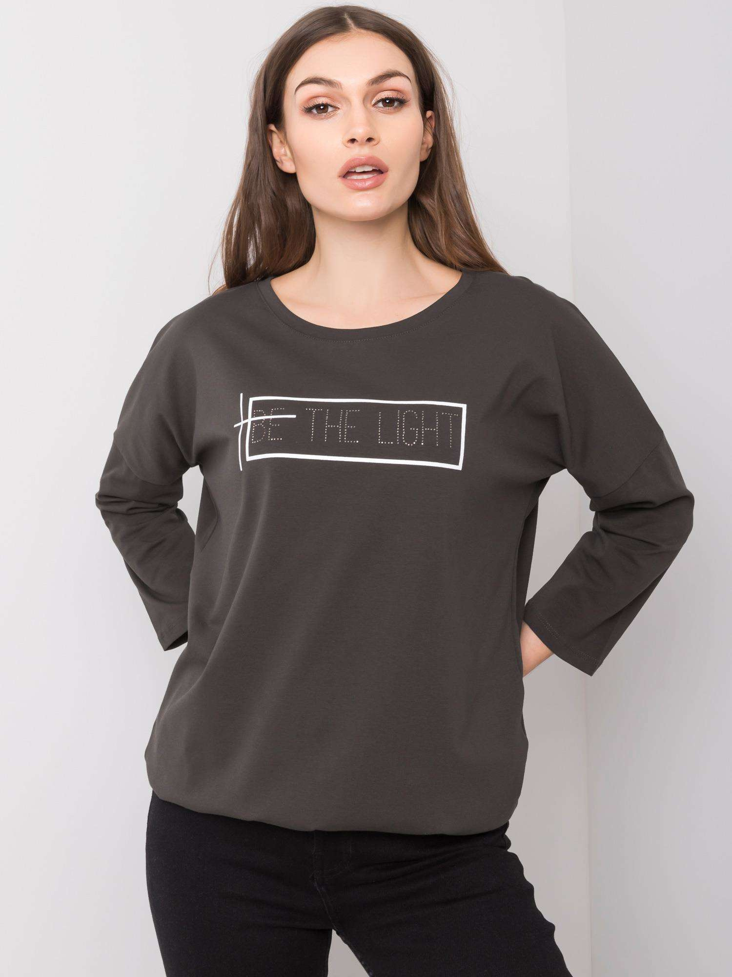Dunkelkhaki-Bluse Gladys.