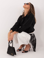 Czarna damska koszula z długim rękawem