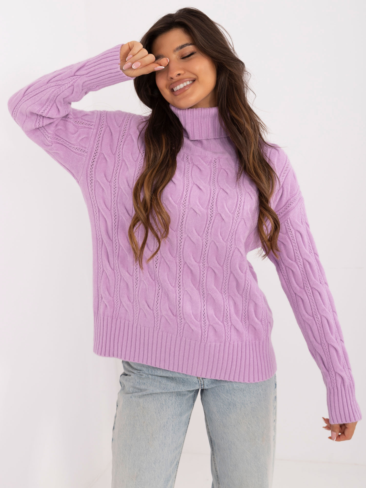 Sweter jasny fioletowy