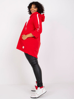 Czerwona dresowa bluza plus size bawełniana Miley