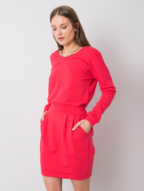 Koralowa sukienka Kloe RUE PARIS