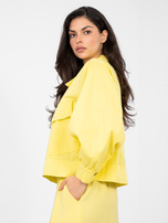 Żółta bawełniana koszula z kołnierzem RUE PARIS 