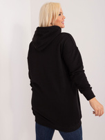 Černá mikina plus size s kapucí Luna.