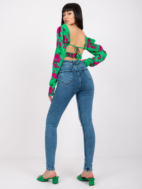 Niebieskie jeansy z wysokim stanem Lilly