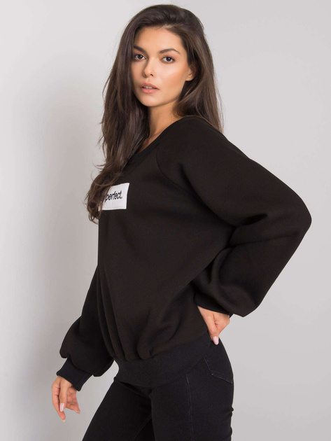 Czarna bluza bez kaptura Jordy