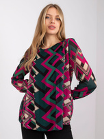 Green/Purple Virginia Casual Blouse