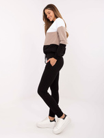 Beżowo-czarny komplet Sandra RUE PARIS