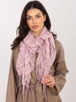 Brudnoróżowa damska chusta z drapowaniem