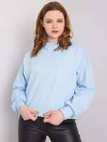 Jasnoniebieska bluza plus size z długim rękawem Florentia