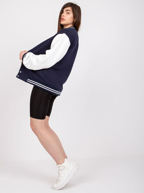 Granatowa dresowa bluza bomberka Minorka