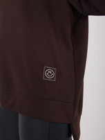 Chocolate sweatshirt with a longer back RUE PARIS.