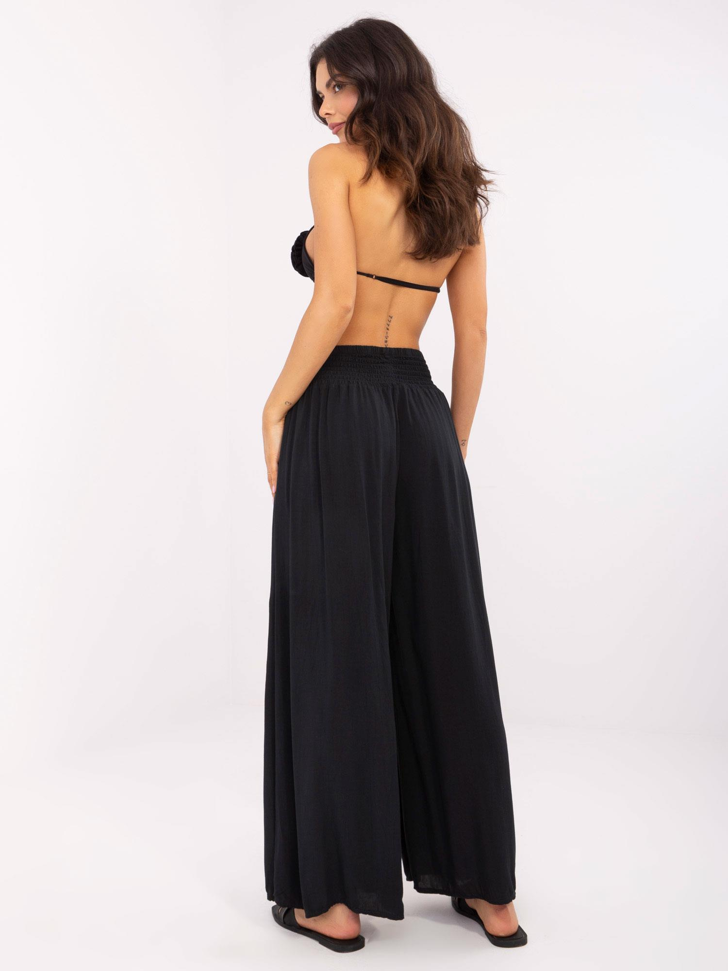 Hurt Black pants swede with wide elastic OCH BELLA.