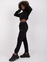 Czarny dresowy komplet dwuczęściowy Kalifornia RUE PARIS