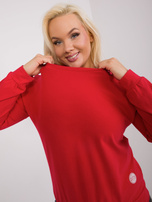 Hurtownia Czerwona bluzka plus size na co dzień 