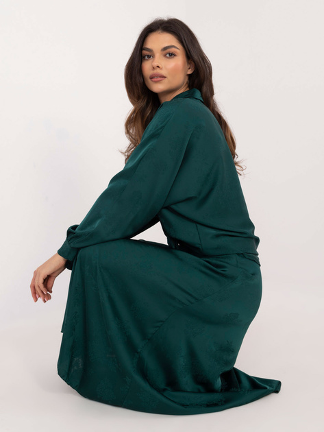 Hurt Ciemnozielona midi spódnica o kroju syrenki