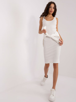 Hurt Ecru damski komplet basic z krótką bluzką 