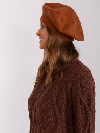 Großhandel hellbrauner Damenstrickberet.