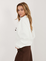 Ecru damska bluza oversize z ociepleniem RUE PARIS 