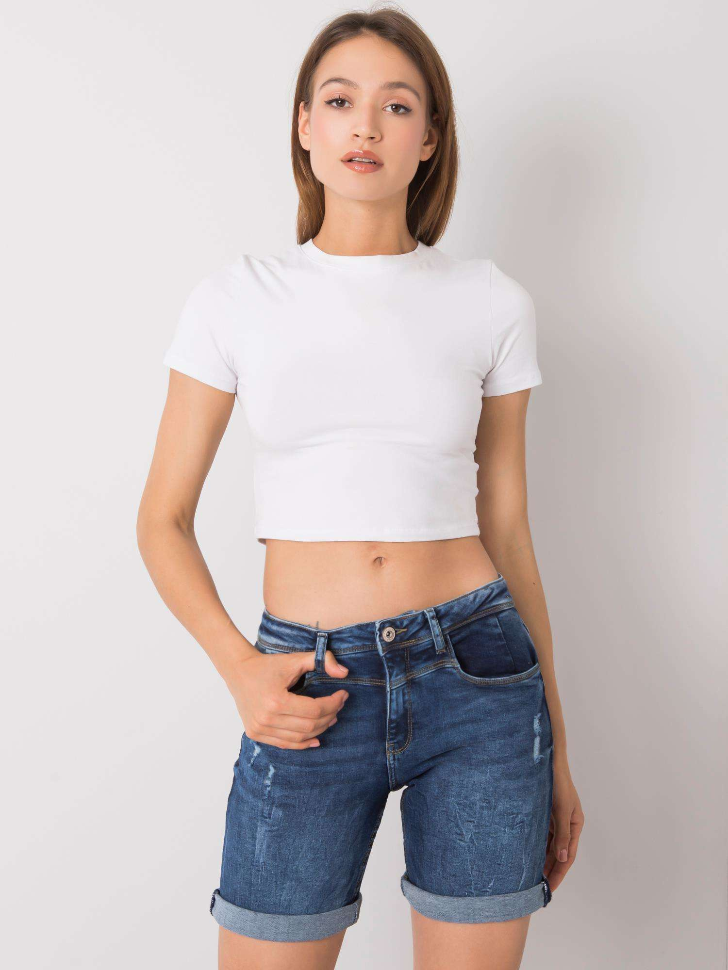 Blue denim shorts for women Virginie SUBLEVEL