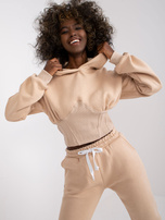 Beżowy komplet dresowy basic z bawełny Brunete