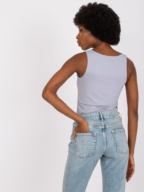 Szary gładki top Noelle