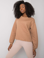 Camelowa bluza pikowana bez kaptura Kerstine